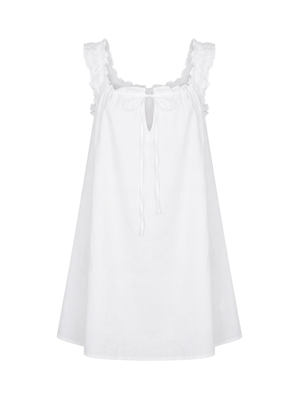 Princess Polly White Embroidered Mini Dress Size 4